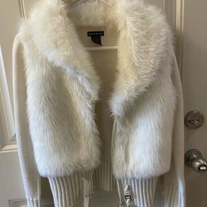 American Attitudes Cream Knit Cardigan